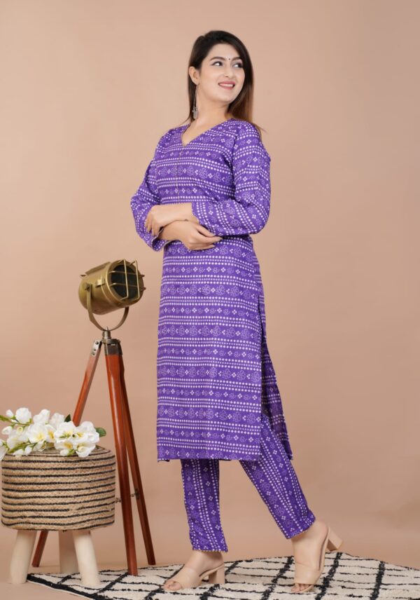 Beautiful Heavy Fine Quality Reyon Fabric Samaso Lace Kurti With Printed Pant