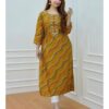 Beautiful Straight Kurti With Rayon Fabric Pant