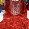 bandhani anarkali dress