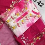 organza dupatta suit